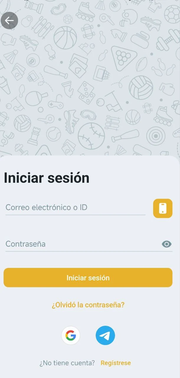 Inicio de sesión en la aplicación MelBet