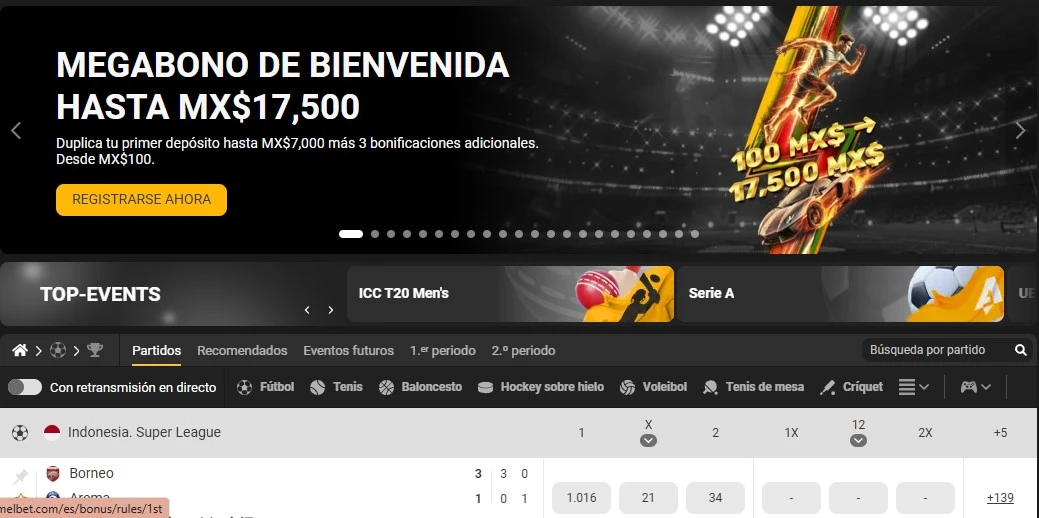 Ventajas de iniciar sesión en MelBet