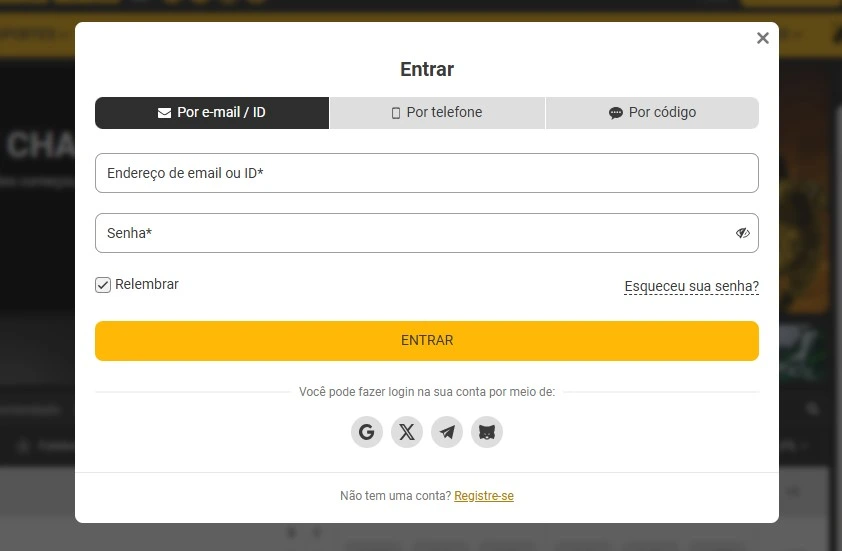 Aprenda a iniciar sessão no MelBet